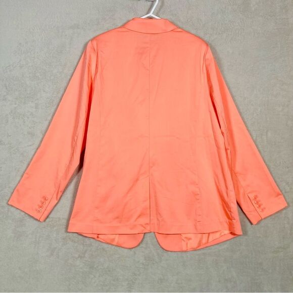 Lane Bryant One Button Blazer Size 18 Pockets Stretch Smooth Office NEW $139.95 - Picture 2 of 9